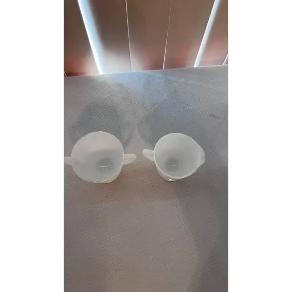 Macbeth White depression Class Monax Sugar & Creamer Set American Sweetheart - Picture 4 of 7